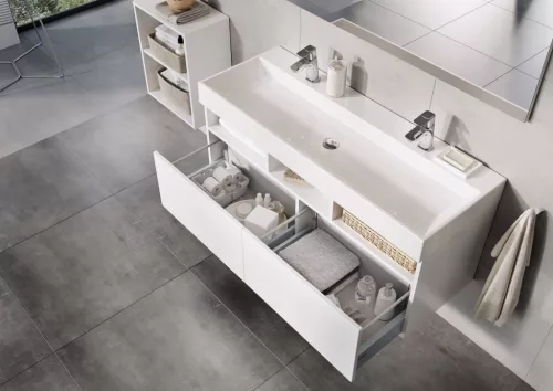 Ravak Natural Duo 120 duplamosdó fehér, nyílással