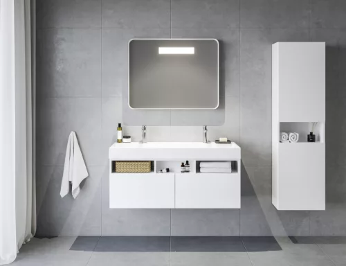 Ravak Natural Duo 120 duplamosdó fehér, nyílással