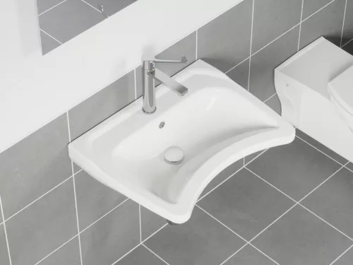 Ravak Safe 60 mosdó, csaptelep furattal és túlfolyóval