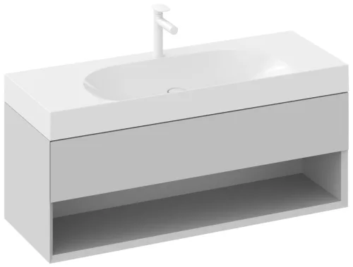 Ravak Lite 120/80 S mosdó fehér, túlfolyó nélkül, csaptelep furattal