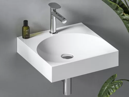 Ravak Lite 45 mosdó fehér, túlfolyó nélkül, csaptelep furattal