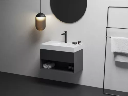 Ravak Lite 80/45 S mosdó fehér, túlfolyó nélkül, csaptelep furattal