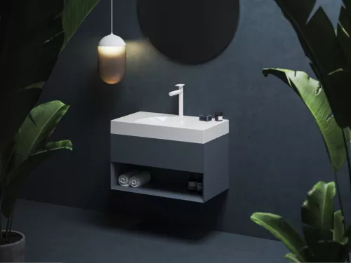 Ravak Lite 80/45 S mosdó fehér, túlfolyó nélkül, csaptelep furattal