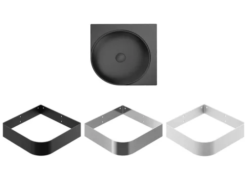 Ravak Yard 45 C kerámiamosdó matt fekete, túlfolyó furat nélkül