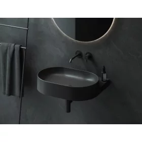   Ravak Yard 60 kerámiamosdó matt fekete, túlfolyó furat nélkül