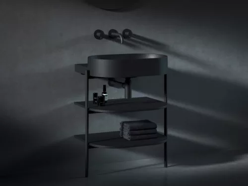 Ravak Yard 60 kerámiamosdó matt fekete, túlfolyó furat nélkül