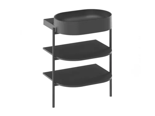 Ravak Yard 60 kerámiamosdó matt fekete, túlfolyó furat nélkül