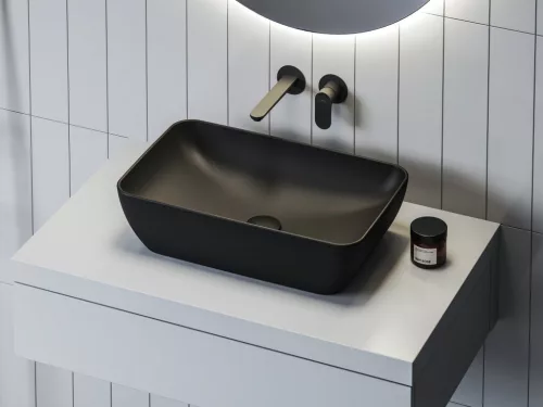 Ravak Uni Slim 50 R kerámiamosdó, matt fekete