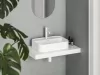 Ceramic Slim Shelf R 55 kerámiamosdó matt fehér