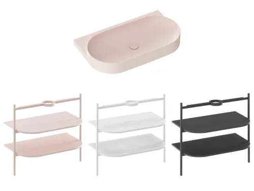 Ravak Yard 80 kerámiamosdó Alabaster Pink