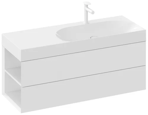 Ravak Lite 120/80 mosdó bal fehér, túlfolyó nélkül, csaptelep furattal