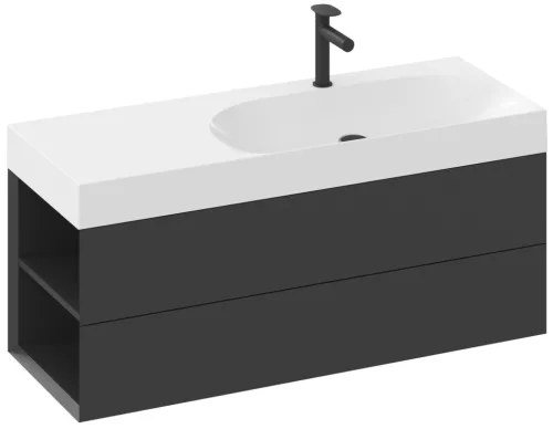 Ravak Lite 120/80 mosdó bal fehér, túlfolyó nélkül, csaptelep furattal