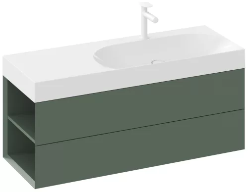 Ravak Lite 120/80 mosdó bal fehér, túlfolyó nélkül, csaptelep furattal