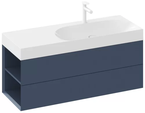 Ravak Lite 120/80 mosdó bal fehér, túlfolyó nélkül, csaptelep furattal