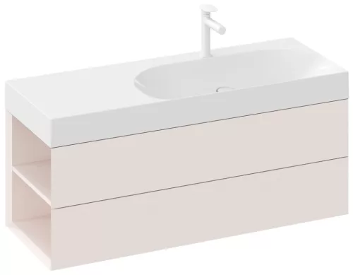 Ravak Lite 120/80 mosdó bal fehér, túlfolyó nélkül, csaptelep furattal