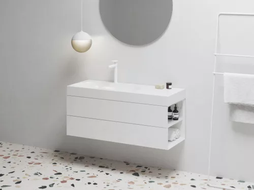 Ravak Lite 120/80 mosdó jobb fehér, túlfolyó nélkül, csaptelep furattal