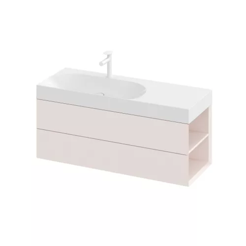 Ravak Lite 120/80 mosdó jobb fehér, túlfolyó nélkül, csaptelep furattal