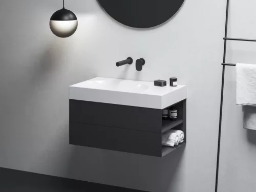 Ravak Lite 80/60 mosdó jobb fehér, túlfolyó és csaptelep furat nélkül