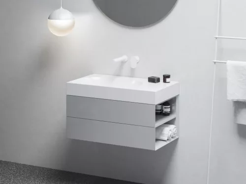 Ravak Lite 80/60 mosdó jobb fehér, túlfolyó és csaptelep furat nélkül