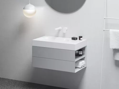 Ravak Lite 80/60 mosdó jobb fehér, túlfolyó és csaptelep furat nélkül