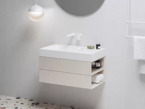 Ravak Lite 80/60 mosdó jobb fehér, túlfolyó és csaptelep furat nélkül