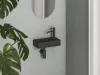 Ravak Veda Wall 40 kézmosó jobb matt fekete
