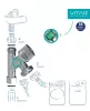 Arco Conekta 1/2"-1/2"-3/4" bekötőcsap (280020)