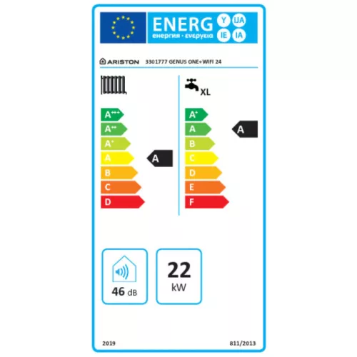 Ariston Genus One+ Wifi 24 EU Fali kondenzációs kombi gázkazán (3301777)