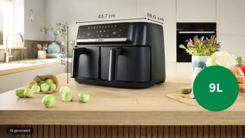 BOSCH Serie 4 Két fiókos Air Fryer Fekete MAFD440B7
