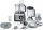 BOSCH MC812M844 Kompakt konyhai robotgép | 1250 W | Acél/szürke