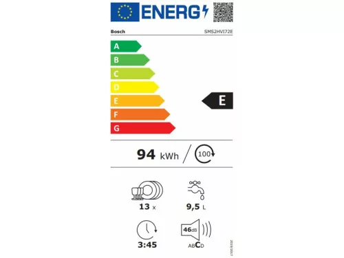BOSCH SMS2HVI72E Serie2 Szabadonálló mosogatógép
