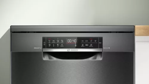Bosch SMS6ECC12E Serie|6 Szabadonálló mosogatógép | 60 cm | Fekete nemesacél | 14 teríték, HomeConnect