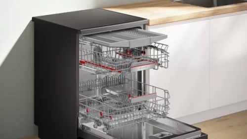 Bosch SMS6ECC12E Serie|6 Szabadonálló mosogatógép | 60 cm | Fekete nemesacél | 14 teríték, HomeConnect