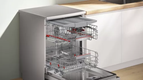 BOSCH SMS6ECI13E Serie|6 Szabadonálló mosogatógép | 60 cm | Nemesacél | 14 teríték | 38 dB zajszint