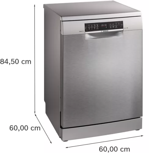 BOSCH SMS6ECI13E Serie|6 Szabadonálló mosogatógép | 60 cm | Nemesacél | 14 teríték | 38 dB zajszint