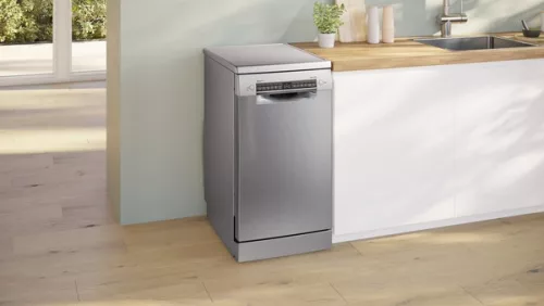 Bosch SPS4EMI17E Keskeny mosogatógép, Serie 4, Home Connect, Nemesacél, 10 teríték