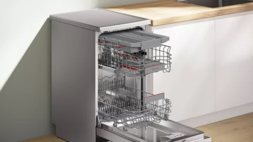 Bosch SPS4EMI17E Keskeny mosogatógép, Serie 4, Home Connect, Nemesacél, 10 teríték