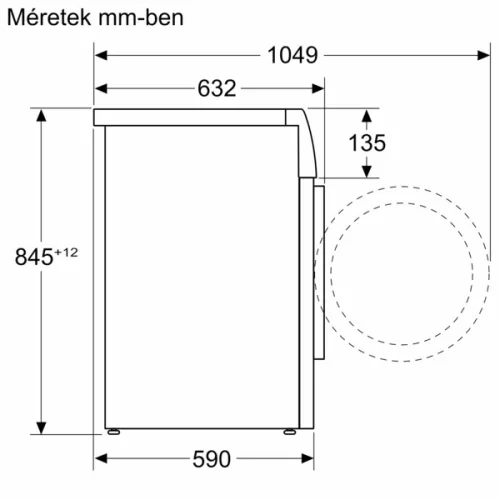 BOSCH WAN2826NBY Serie|4 Elöltöltős mosógép | 9kg