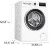 BOSCH WAN2826NBY Serie|4 Elöltöltős mosógép | 9kg
