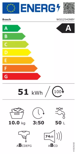 Bosch WGG2540NBY Serie|6 Elöltöltős mosógép | 10kg (WGG2540NBY)