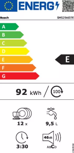BOSCH SMS25AI07E inox mosogatógép (SMS25AI07E)