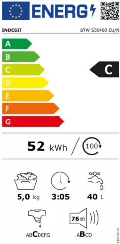 Indesit BTW S50400 EU/N Felültöltős mosógép
