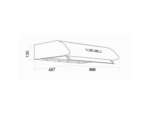 Páraelszivó Davoline Olympia 260 LUX WH fehér páraelszívó + FA-125 flexi bekötőszett