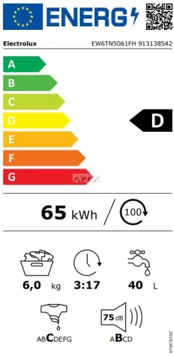 Electrolux EW6TN5061FH Perfect Care felültöltős mosógép