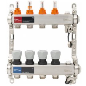   Padlófűtés áramlásmérős osztó-gyűjtő 4 körös, osztóvéggel (EVP-DSB3411-4)