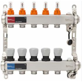   Padlófűtés áramlásmérős osztó-gyűjtő 5 körös, osztóvéggel (EVP-DSB3411-5)