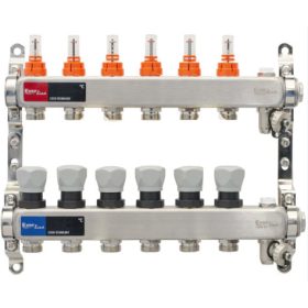   Padlófűtés áramlásmérős osztó-gyűjtő 6 körös, osztóvéggel EVP-DSB3411-6)