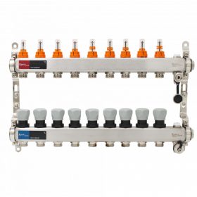   Padlófűtés áramlásmérős osztó-gyűjtő 9 körös, osztóvéggel (EVP-DSB3411-9)