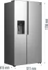 Gorenje NRS917E61X Beépített tartályos Side-by-side hűtőszekrény