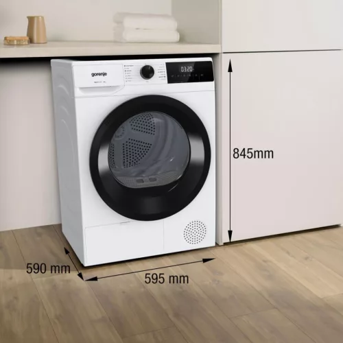 Gorenje D2HNE9D Hőszivattyús szárítógép | 9 kg kapacitás, fehér színű